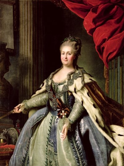 Portrait de Catherine II (1729-96) vers 1770 - Fedor Stepanovich Rokotov
