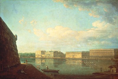 Le quai du Palais vu depuis la forteresse Pierre et Paul, Saint-Pétersbourg - Fedor Yakovlevich Alekseev