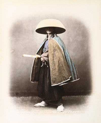 Un samouraï japonais en costume traditionnel, vers 1868 - Felice Beato