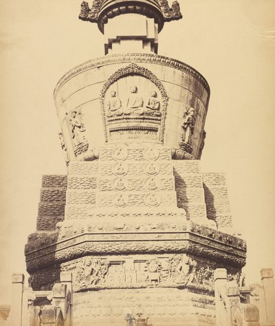 Vue architecturale du temple Lama près de Pékin, octobre 1860 - Felice Beato