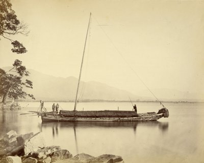Bateau sur le lac Biwa - Felice Beato