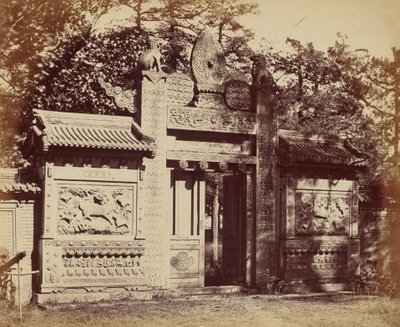 Extérieur du dépôt de tombes près de Pékin, octobre 1860 - Felice Beato
