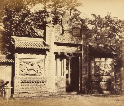 Extérieur du Dépôt de Tombes, près de Pékin, Octobre 1860 - Felice Beato