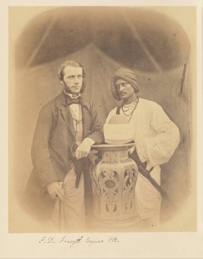 F.D. Forsyth, Esquire, C.B., et serviteur indien - Felice Beato