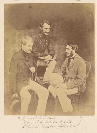 Général Lord Clyde, Lieutenant-Général Sir Hope Grant et Lieutenant-Général Sir W. Mansfield - Felice Beato