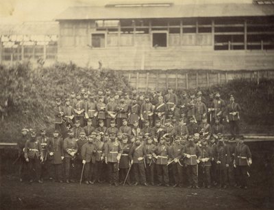 Portrait de groupe du bataillon des Royal Marines - Felice Beato