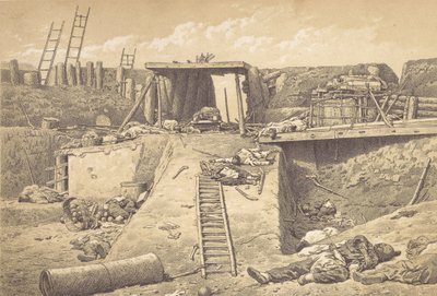 Intérieur du fort nord Taku, à l