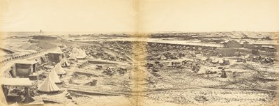 Intérieur du fort de Pehtang montrant le cheval de Probyn, 1er août 1860 - Felice Beato