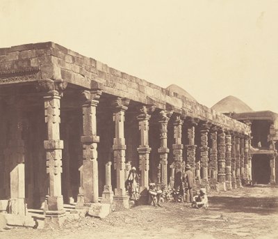 Intérieur du temple hindou à Kootub - Felice Beato