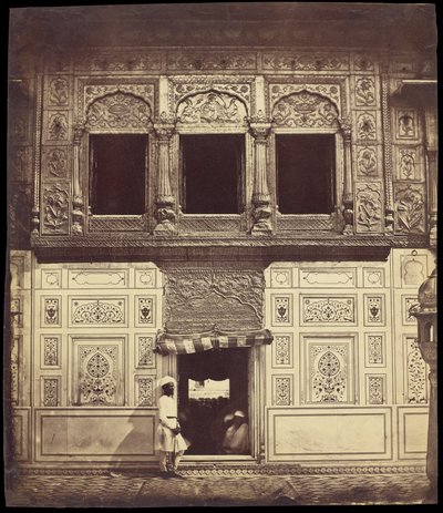Intérieur du temple sikh avec mosaïque de marbre - Felice Beato