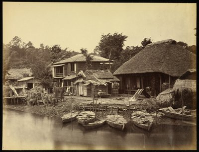 Cottage japonais sur le ruisseau Yokohama - Felice Beato