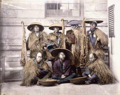 Yakonin japonais en tenue de cérémonie, vers 1868 - Felice Beato