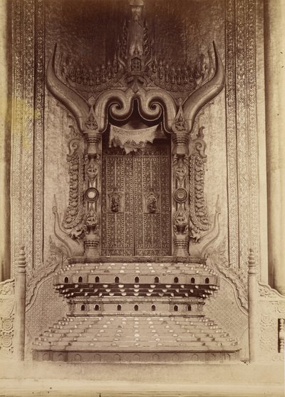Salle du trône du roi Thibaw Min - Mandalay - Felice Beato