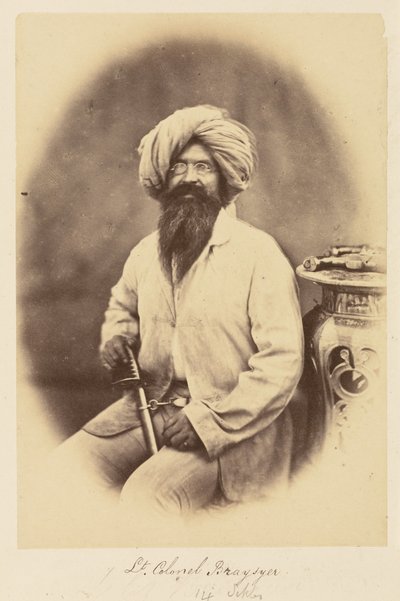 Lieutenant-colonel Braysyer. [14e Sikhs - Felice Beato