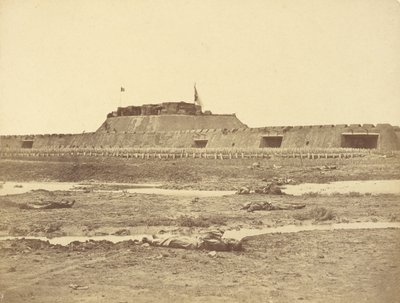 Arrière du fort nord après sa capture, montrant la retraite de l