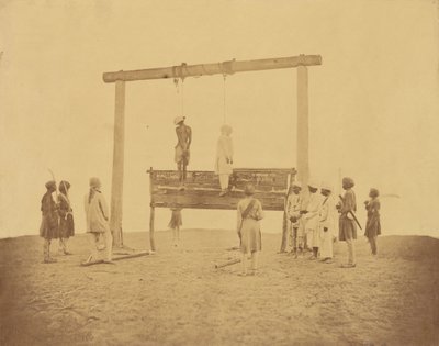 Rétribution, pendaison des mutins - Felice Beato