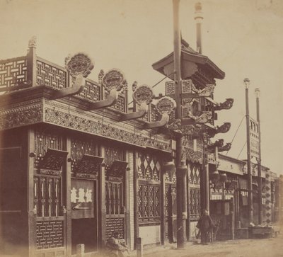 Boutiques et rue, ville chinoise de Pékin, octobre 1860 - Felice Beato