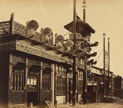 Boutiques et rue, ville chinoise de Pékin, octobre 1860 - Felice Beato