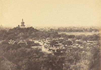 Vue des jardins et du temple bouddhiste, Pékin, octobre 1860 - Felice Beato