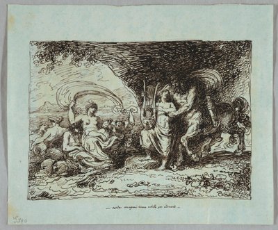 Achille enseigné par le centaure Chiron à jouer de la lyre - Felice Giani