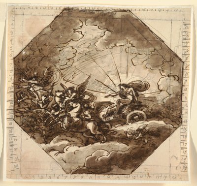 Apollon dans son char avec Aurore, Sala Ottogonale, Palazzo Milzetti, Faenza - Felice Giani