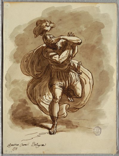 Soldat aveugle, détail de la Conversion de Saint Paul, étude d