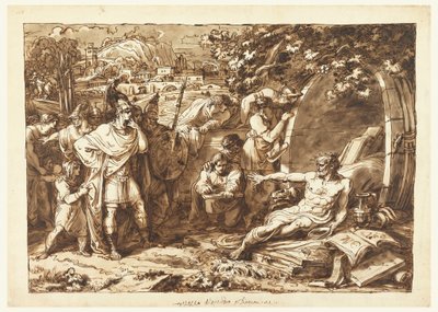 Dessin, Alexandre le Grand et Diogène, 1820-22 - Felice Giani