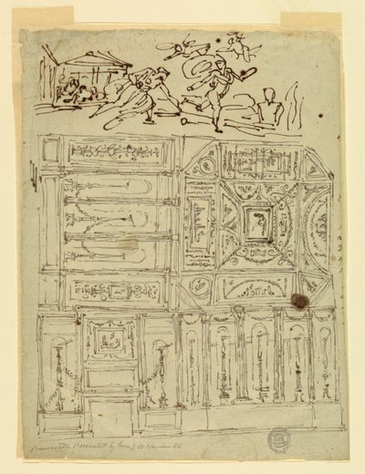 Dessin, Atalante et Hippomène, vers 1800 - Felice Giani