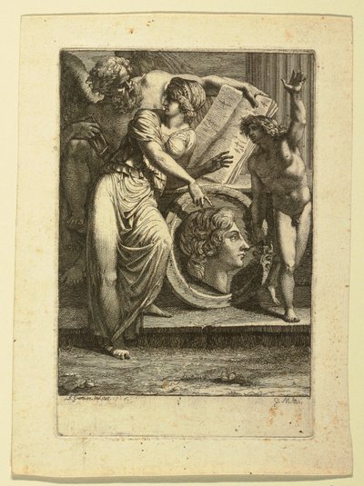 Dessin, Gravure : Frontispice ou page de dédicace, 1785 - Felice Giani