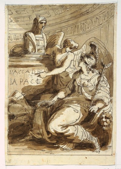 Dessin, Monument pour une Accademia della Pace, 1810-20 - Felice Giani