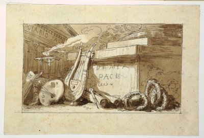 Dessin, Monument pour une Accademia della Pace, 1810-20 - Felice Giani