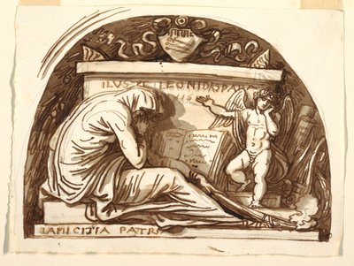 Dessin, Monument sépulcral pour Leonida Spada, 1815 - Felice Giani