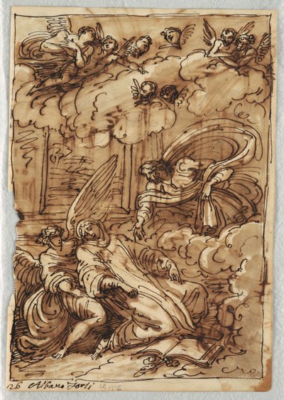 Extase de Sainte Thérèse après le cercle de Francesco Albani - Felice Giani
