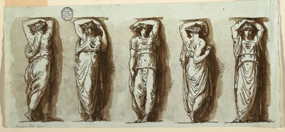 Cinq cariatides - Felice Giani