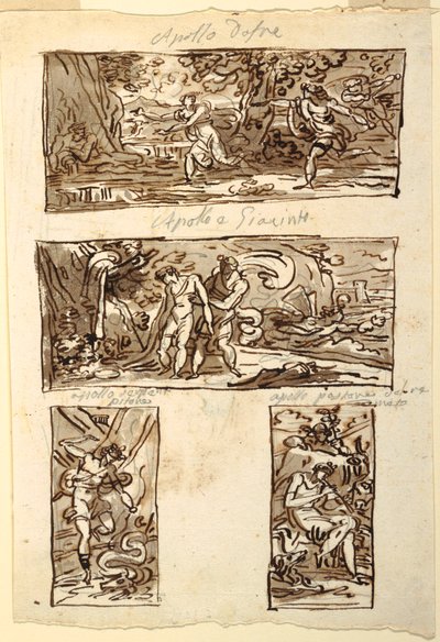 Quatre dessins du mythe d