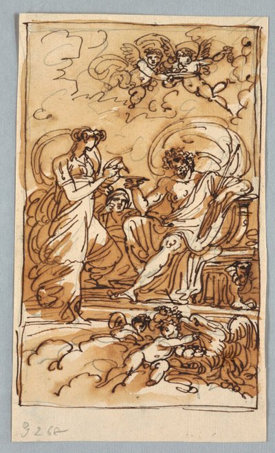 Hébé verse du vin dans le bol de Jupiter - Felice Giani