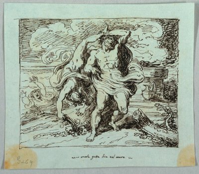 Hercule jette Lichas à la mer - Felice Giani
