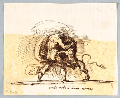 Hercule et le Lion de Némée - Felice Giani