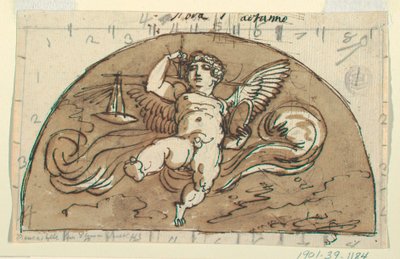 Libra, Lunette pour plafond, Sala Ottagonale, Palazzo Milzetti, Faenza - Felice Giani