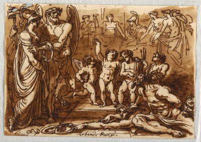 Minerve et un dieu ailé - Felice Giani