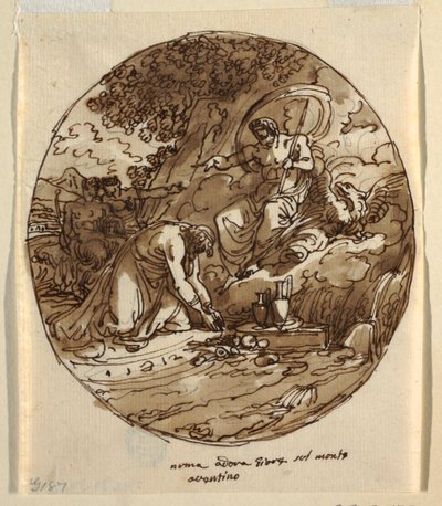 Numa Pompilius adorant Jupiter sur l