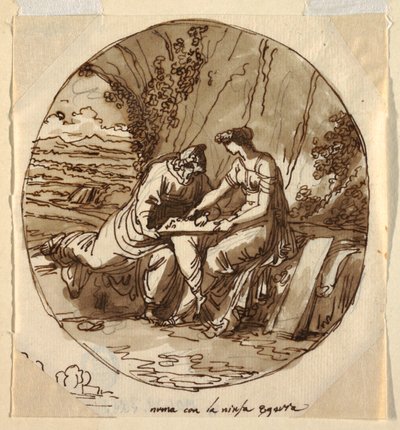 Numa Pompilius et Égérie, Sala di Numa Pompilius, Palazzo Milzetti, Faenza - Felice Giani