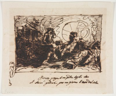 Phaéton demande à Apollon de conduire le char du soleil - Felice Giani