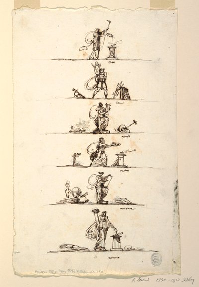 Six dieux et déesses antiques - Felice Giani