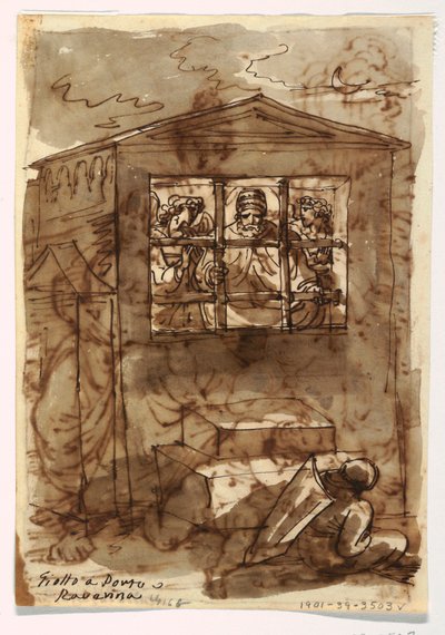 Carnet de croquis, Pape Sixte II et Diacre - Felice Giani