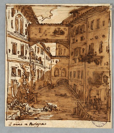 Page de carnet de croquis : Étude de Reno, Bologne ; Verso : Détails architecturaux - Felice Giani
