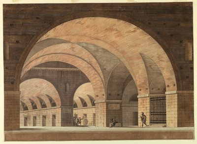 Décor de scène, intérieur de prison - Felice Giani