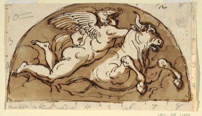 Tarus, Lunette pour plafond, Sala Ottagonale, Palazzo Milzetti, Faenza - Felice Giani