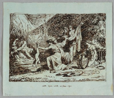 Thétis plonge Achille dans le fleuve Styx - Felice Giani