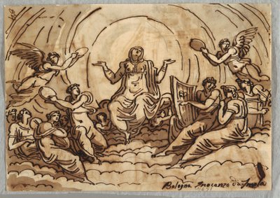 Vierge ascendante avec concert d